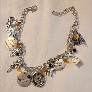 HAMILTON Themed Adjustable Dangle Charm Bracelet